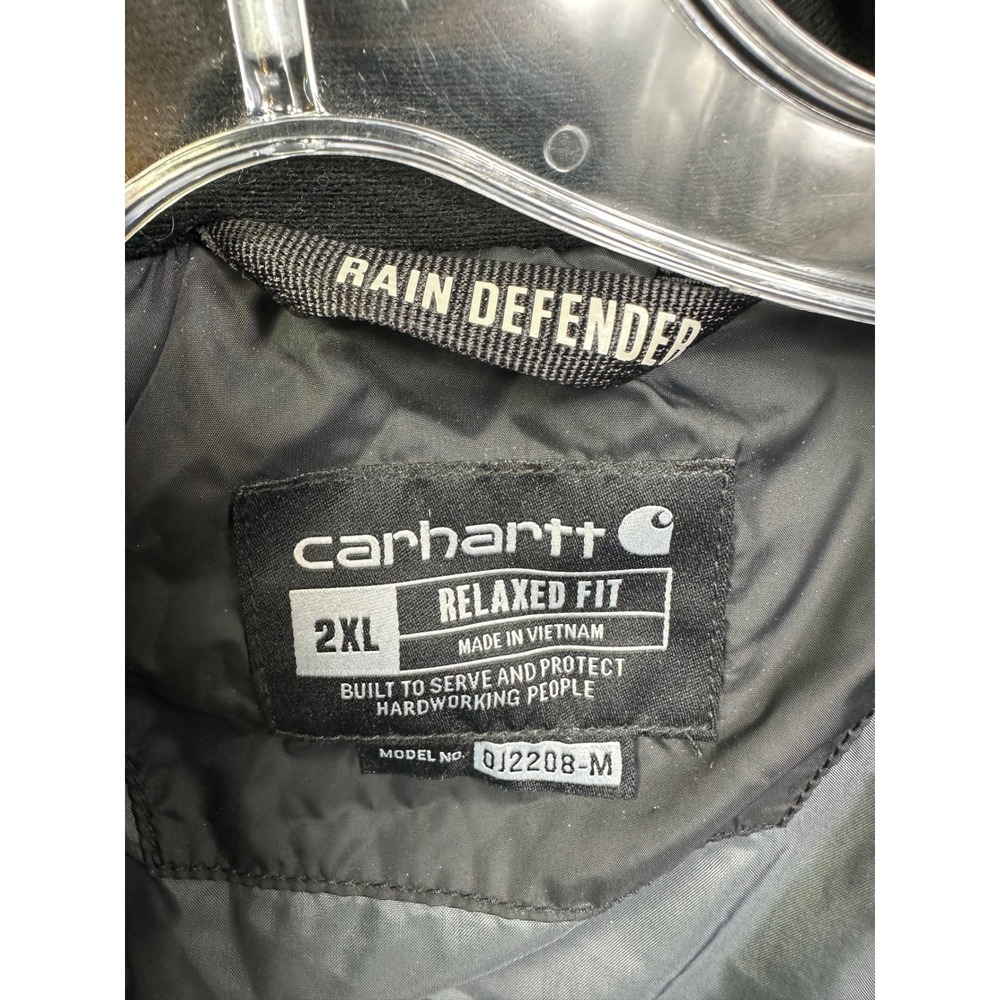 Carhartt Rain Defender Mens 2XL Relaxed Fit Quilted Jacket Gray OJ2208-M BCS - Picture 2 of 16